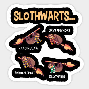 Sloth Magician Witches Halloween Sloth Sticker